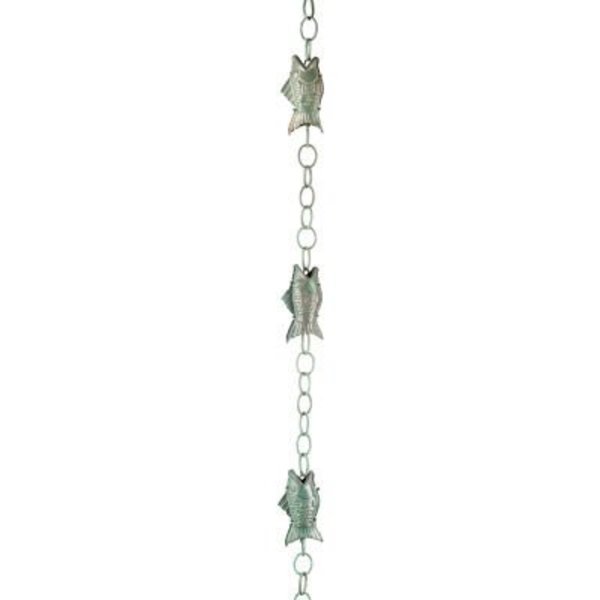 Good Directions Good Directions Fish Rain Chain, Blue Verde Copper 487V1-8